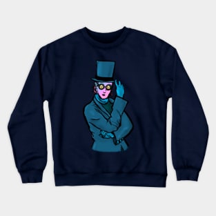 Time Traveler in Top Hat Crewneck Sweatshirt